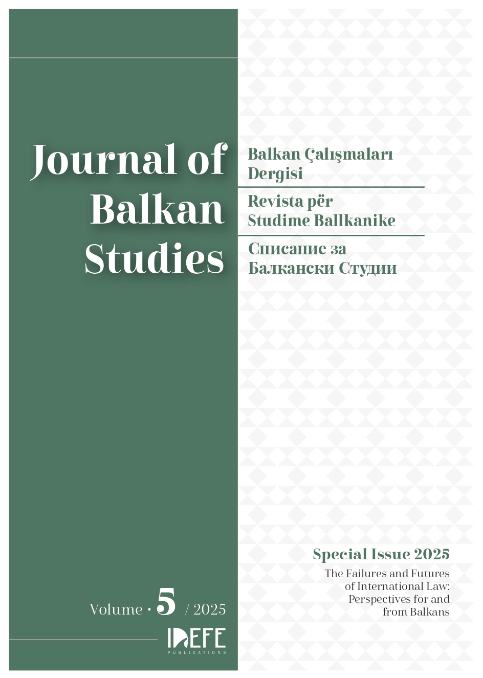 						View Vol. 5 No. Special Issue (2025): Volume 5 - Special Issue (June 2025)
					